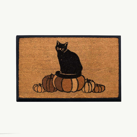 pumpkin + cat - convertible entrance doormat -4 Cats & Dogs Home Furnishings Inc