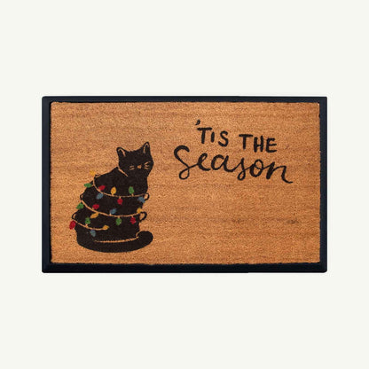 christmas + cat - convertible entrance doormat- 4 Cats & Dogs Home Furnishings Inc