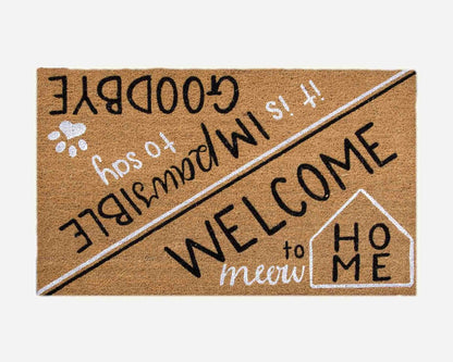 hello, goodbye - convertible entrance doormat -4 Cats & Dogs Home Furnishings Inc