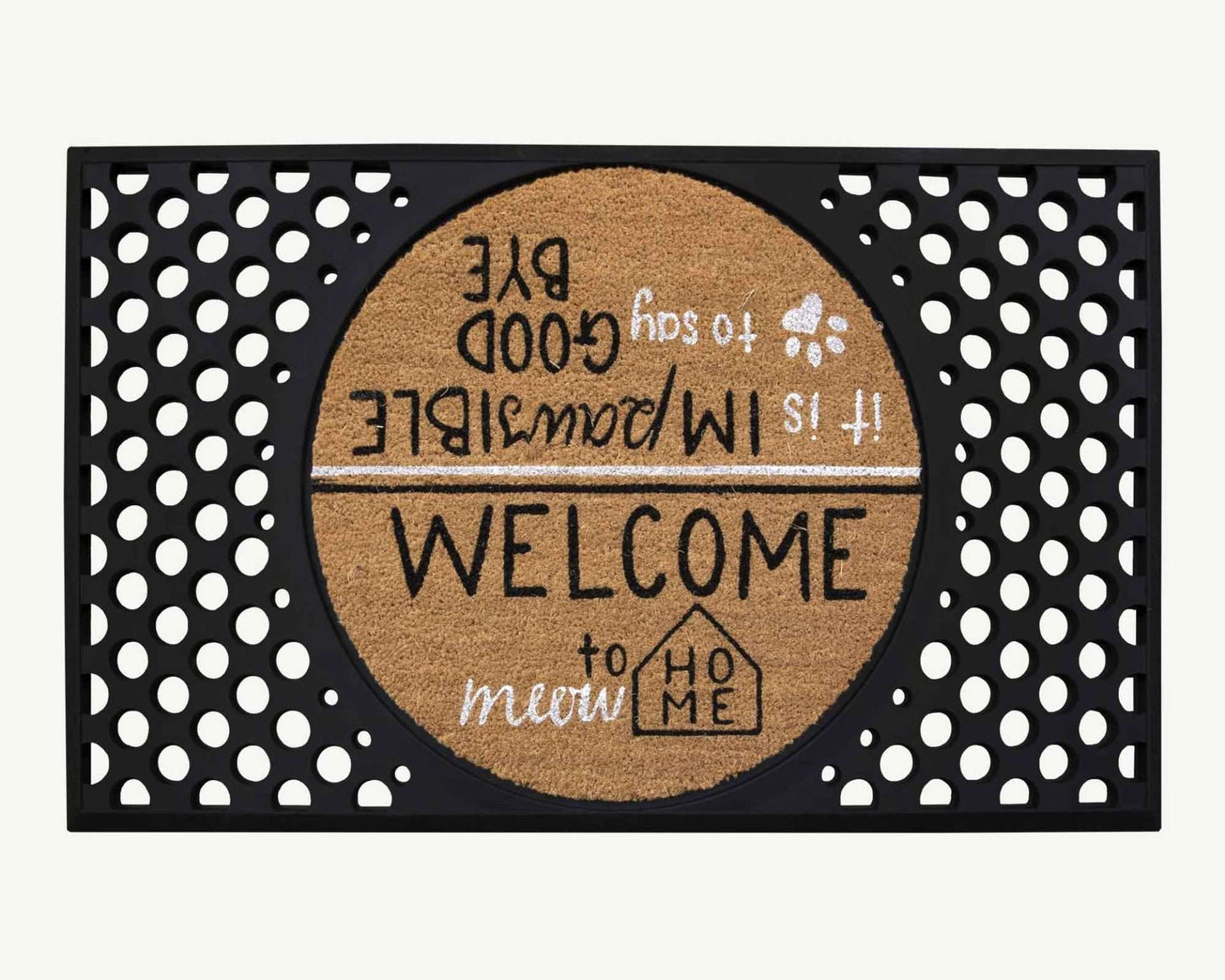 hello, goodbye - convertible entrance doormat -4 Cats & Dogs Home Furnishings Inc