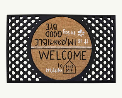 hello, goodbye - convertible entrance doormat -4 Cats & Dogs Home Furnishings Inc