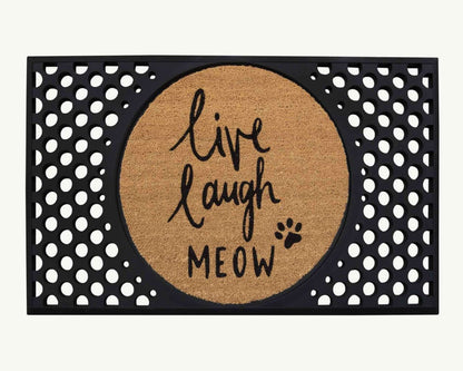 live laugh meow - convertible entrance doormat -4 Cats & Dogs Home Furnishings Inc