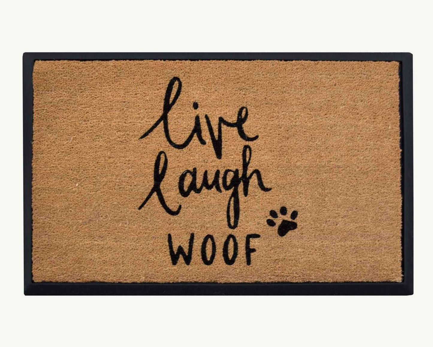 live laugh woof - convertible entrance doormat-4 Cats & Dogs Home Furnishings Inc