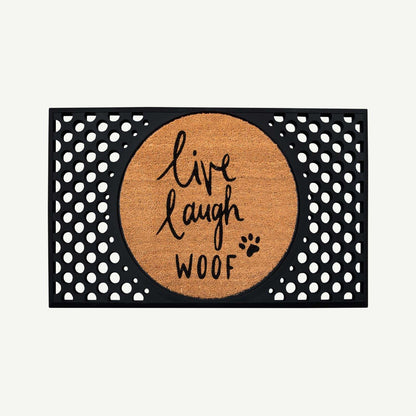 live laugh woof - convertible entrance doormat-4 Cats & Dogs Home Furnishings Inc