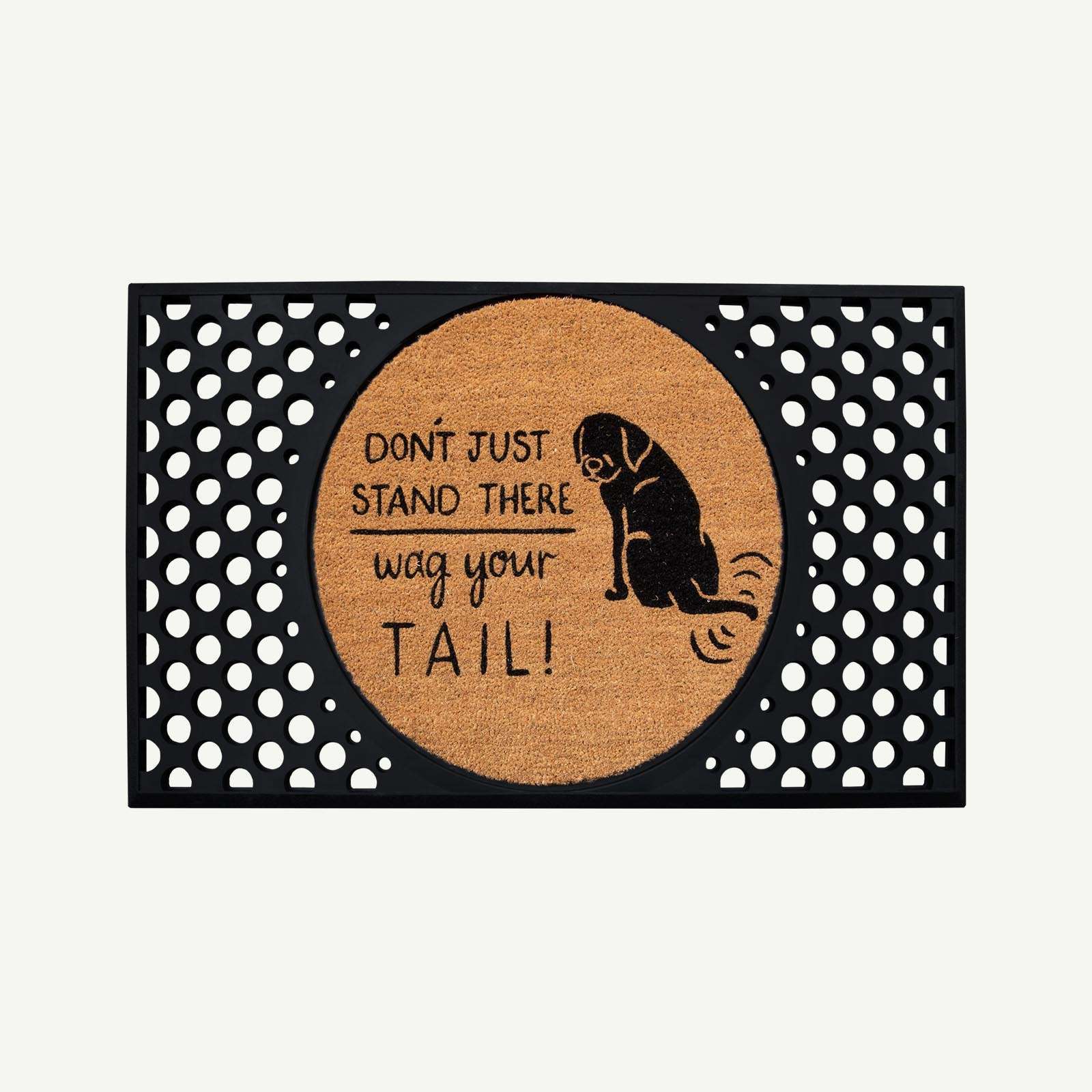 wag your tail! - convertible entrance doormat-4 Cats & Dogs Home Furnishings Inc