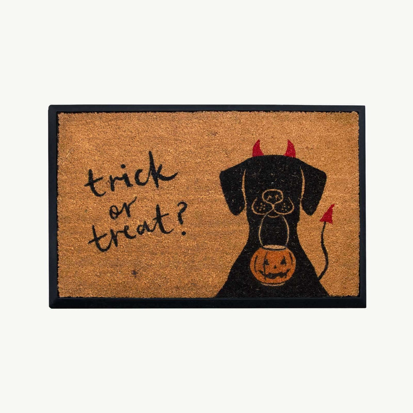 trick or treat + dog - convertible entrance doormat- 4 Cats & Dogs Home Furnishings Inc