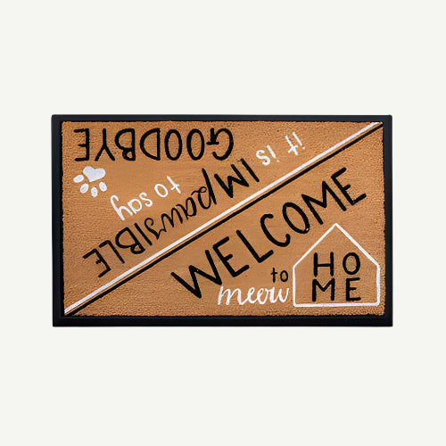 hello, goodbye - convertible entrance doormat -4 Cats & Dogs Home Furnishings Inc